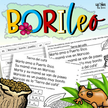 Preview of Lectura y escritura |  Puerto Rico | PowerPoint and  Spanish Worksheets