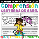 Lecturas de Comprension Abril Reading Comprehension Spanis