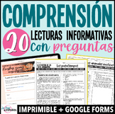 Lecturas de comprensión - Spanish Informational Texts Read