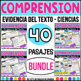 Lecturas de comprensión y Evidencia Textual Spanish Readin