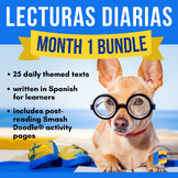Lecturas diarias: Month #1 BUNDLE (20 readings in Spanish 