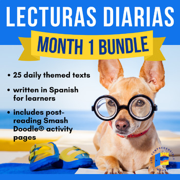 Preview of Lecturas diarias: Month #1 BUNDLE (20 readings in Spanish for beginners)