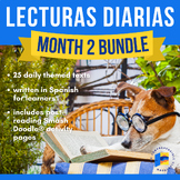 Lecturas diarias: Month #2 BUNDLE (20 readings in Spanish 
