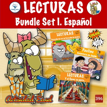 Preview of Lecturas en Español. Bundle Set I. Color / BW ver.