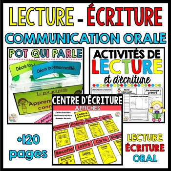 Preview of French reading and writing activities  -  Lecture écriture & communication orale