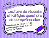 Cartes de questions de stratégies et compréhension de lecture