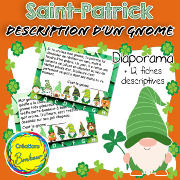 Preview of Lecture- descriptions de gnomes de la Saint-Patrick