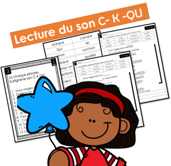 Lecture du son C- K -QU  - Lis, surligne, complète et écris