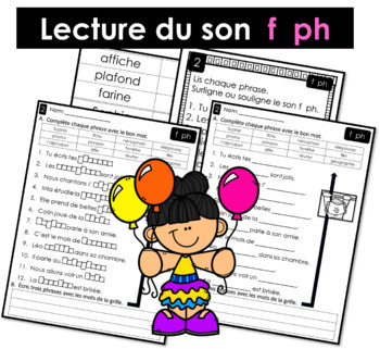 Lecture du son  f  ph -  Lis, surligne ou souligne, complète et écris