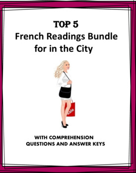 Preview of French Reading Bundle: Around Town/In the City (La Ville) 5 Lectures @35% off!