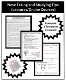 Lecture/Online Course Note Taking and Studying Tips