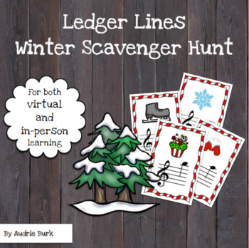 Preview of Ledger Lines Winter Scavenger Hunt Digital and Printable
