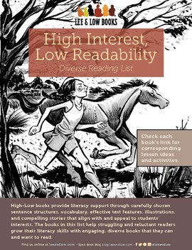 Preview of Lee & Low Books: High Interest Low Readability Diverse Reading List