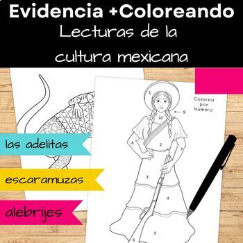 Preview of  La Cultura Mexicana Lee y Colorea 