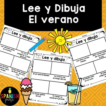 Lee Y Dibuja El Verano Summer Read And Draw In Spanish By Spanish Profe