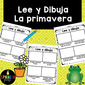 Lee Y Dibuja La Primavera Spring Read And Draw In Spanish By Spanish Profe