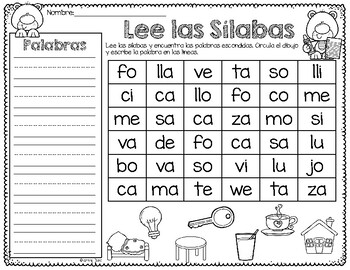 Leer y Unir Sílabas (Palabras de dos Sílabas) by Learning Palace