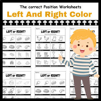 Preview of Left And Right Color The Correct Position Worksheets