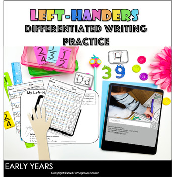 Preview of Left-Handers' Letter & Number Formation Mastery Bundle - 3 Levels of Proficiency