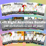 Left Right Activities for All Year Bundle Special Education