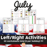 Left Right Activities for July