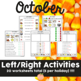 Left Right Activities for October