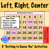 Left, Right, Center for PowerPoint or Printable