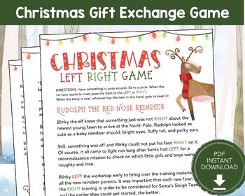 Left Right Game - Christmas Gift Exchange Game - Easy Class Party ...