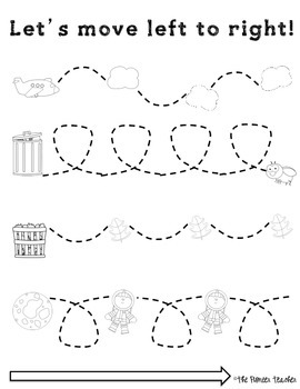 left to right tracing worksheets fine motor skills by kids and coffee