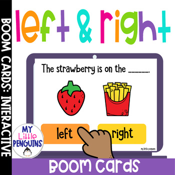 Preview of Left and Right Boom Cards - Digital Left and Right