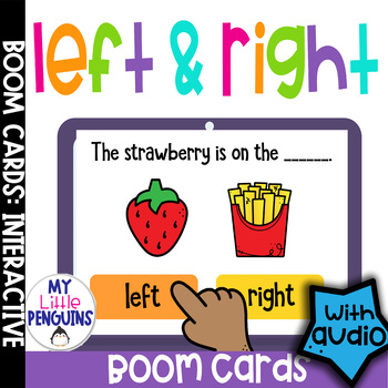 Preview of Left and Right WITH AUDIO Boom Cards - Digital Left and Right