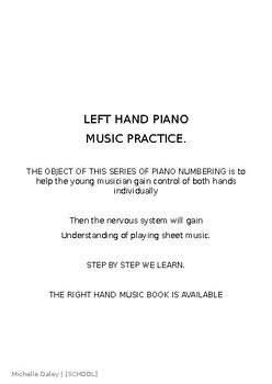 Preview of Left hand Piano exercises Bk1