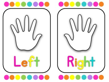 Left hand Right hand directional poster Bright colors TPT