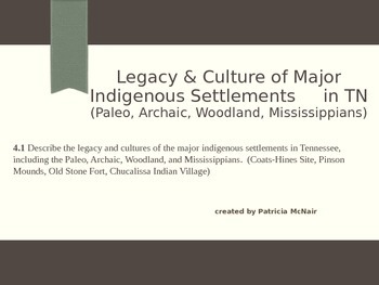 Preview of Early Native American Tribes in TN (Paleo, Archaic, Woodland, MS)