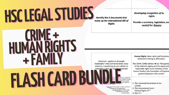 Preview of Legal Studies Flash Cards Bundle- HSC