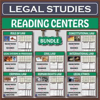 Preview of Legal Studies Series: Reading Centers Bundle