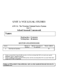 Legal Studies Unit 3 AOS 1.1 SAC