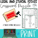 Legal and Ethical Issues Crossword Puzzle