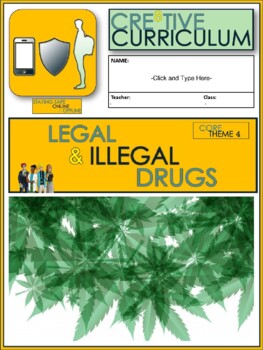 Preview of Legal and illegal drugs education Work Booklet