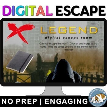 Preview of Legend by Marie Lu Digital Escape Room Review Game Activity