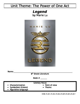 Preview of Legend by Marie Lu - Novel Packet