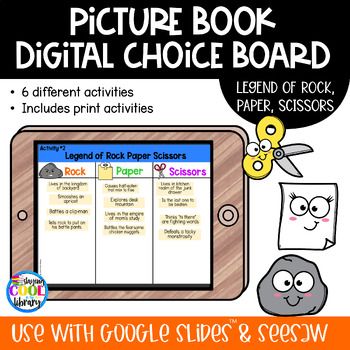 Preview of Legend of Rock Paper Scissors - Digital Choice Board | Google Slides & Print