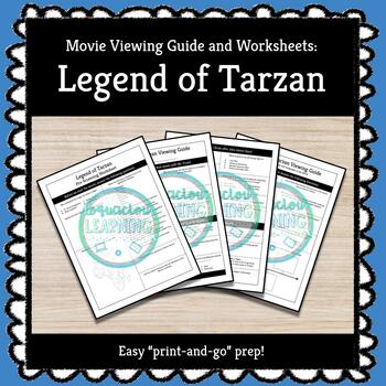 Preview of Legend of Tarzan Movie Viewing Guide, Worksheet, and Permission Form