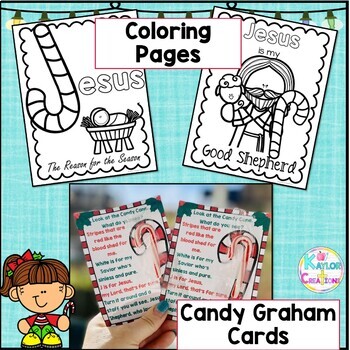 Legend of The Candy Cane Activity Poem Craft Bookmark Coloring Activities