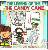 Legend of The Candy Cane Activity Poem Craft Bookmark Colo