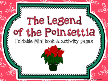Preview of Christmas ELA - Legend of the Poinsettia Foldable Book and Activities