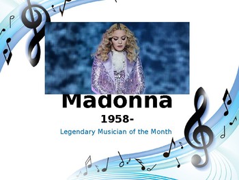 Preview of Legendary Musician of the Month: Madonna