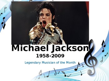 Preview of Legendary Musician of the Month: Michael Jackson