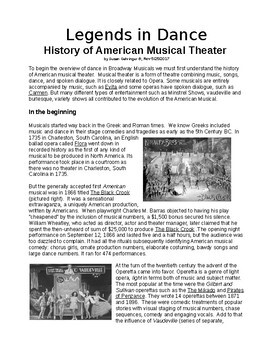 Preview of Legends in Dance - American Musical Theater Bundle - 12 packets!!