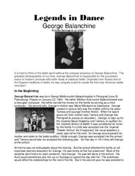 Preview of Legends in Dance - George Balanchine 